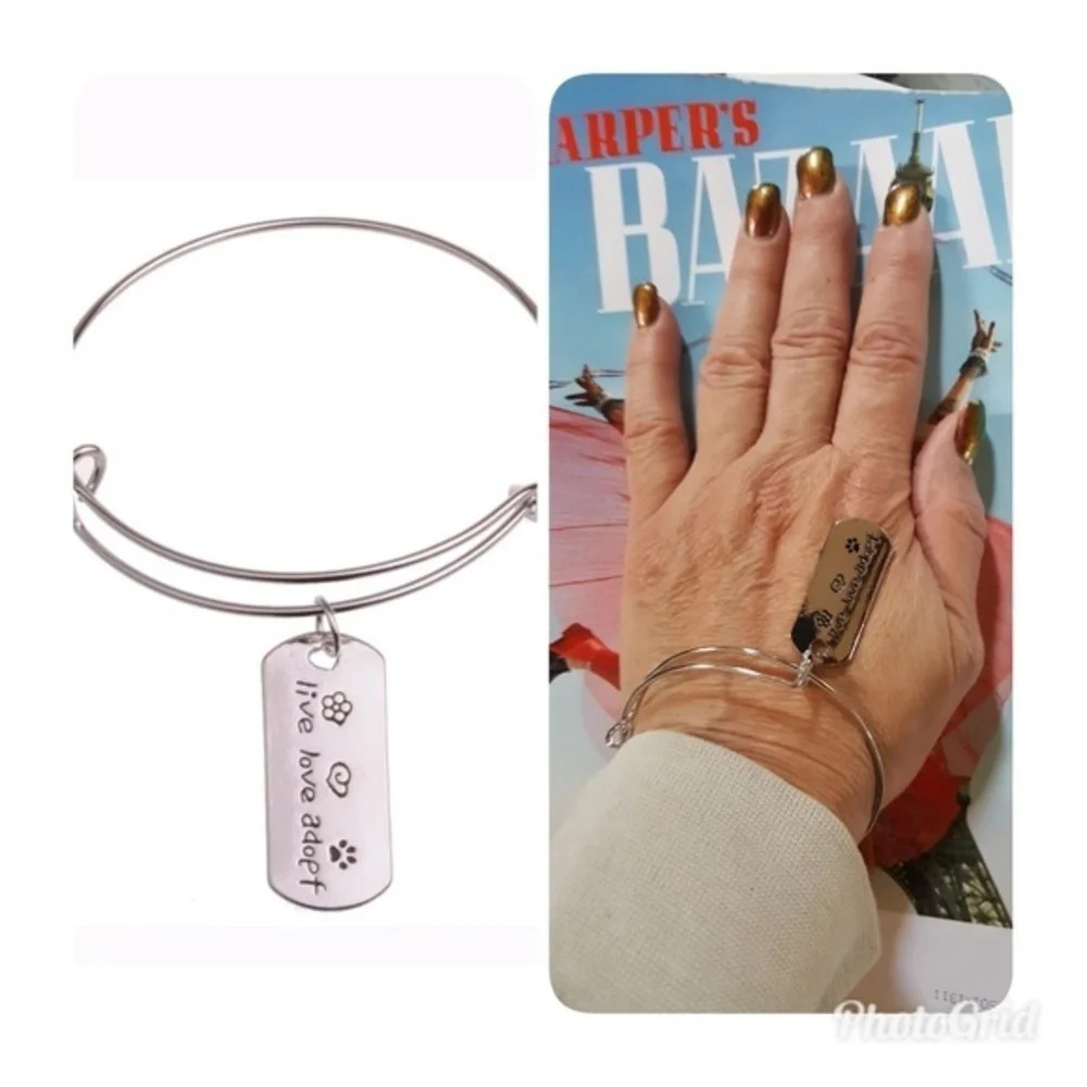 Animal Lover Live Love Adopt Bracelet New